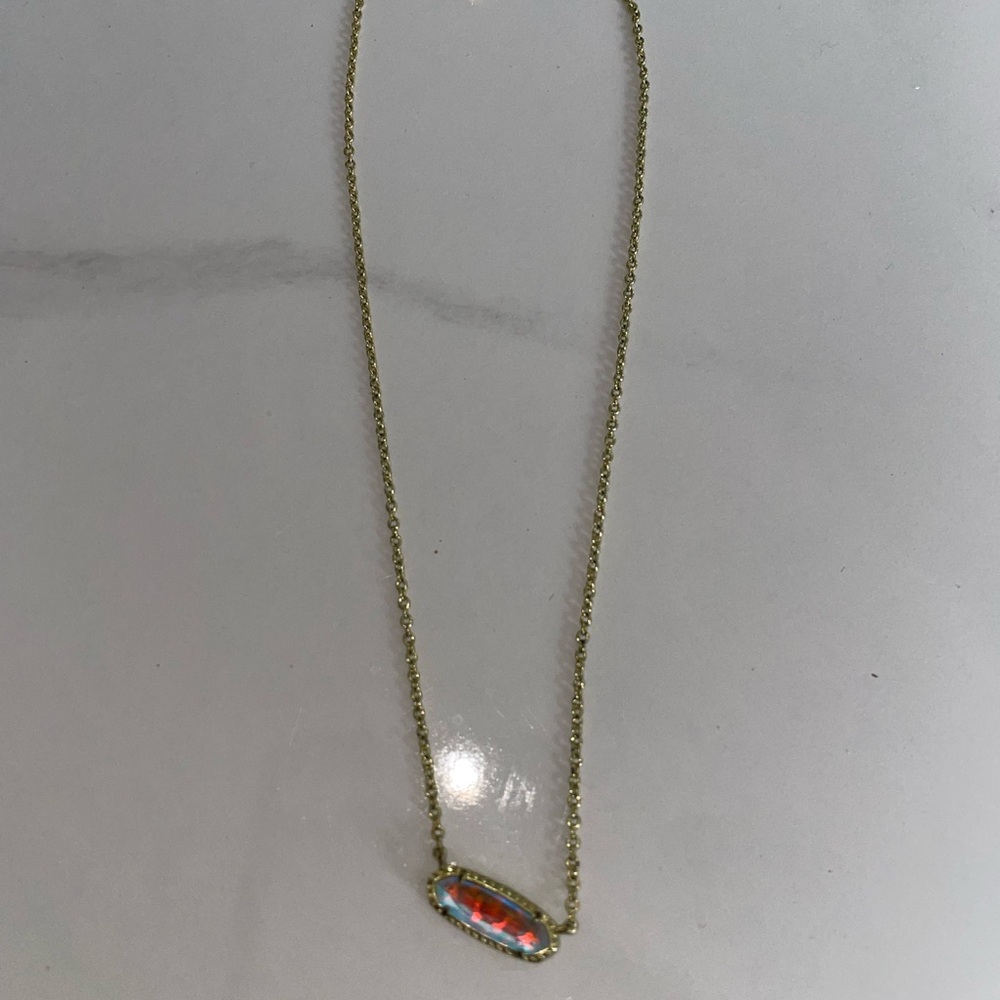 Kendra Scott Gold Necklace with Iridescent Pendant - Picture 4 of 6